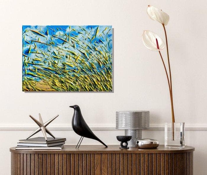 Patrizia Schüller - Tagesausflug ans Meer - Sommerfreuden, Antiquités & Art, Art | Peinture | Moderne