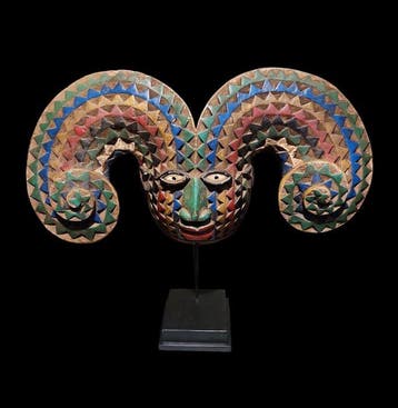 Prachtige helm - Yoruba - Nigeria (Zonder minimumprijs)