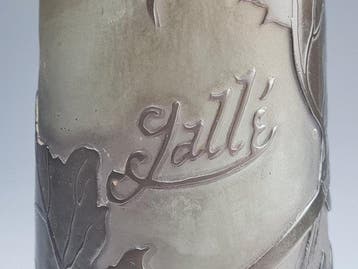 Emile Gallé - Vaas - Glas - Art Nouveau vazen - H. 33 cm