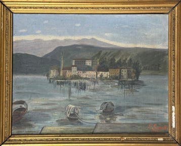 F. Rossetti (XIX-XX) - Isola San Giulio sul Lago dOrta