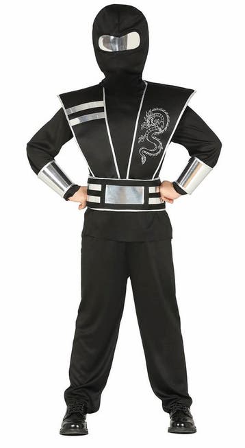 Ninja Pak Kind Zwart Zilver, Kinderen en Baby's, Verzenden, Nieuw