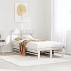 vidaXL Bedframe zonder matras massief grenenhout wit 140x200, Verzenden, Nieuw