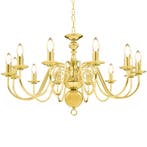 vidaXL Kroonluchter 12xE14 goudkleurig, Verzenden, Nieuw