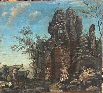 Italiaanse school (XVIII) - Paesaggio con Armenti
