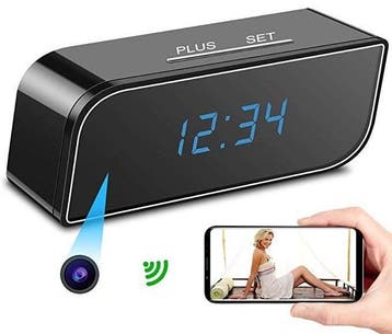 Wifi spy cam klok wekker camera IR nachtzicht FullHD + APP *, Verzenden, Nieuw