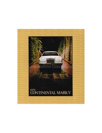1979 LINCOLN CONTINENTAL MARK V BROCHURE ENGELS (USA), Nieuw