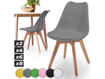 Veiling - Eetkamerstoelen - Kuipstoelen - Kunststof - Grijs, Huis en Inrichting, Gebruikt