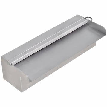 vidaXL Zwembadwaterval met LEDs rechthoekig 30 cm roestvrij, Tuin en Terras, Verzenden, Nieuw