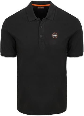 Napapijri E-Badge Poloshirt Zwart maat Maat 48/50 (M) Heren, Kleding | Heren, Polo's, Zwart, Nieuw, Napapijri, Verzenden