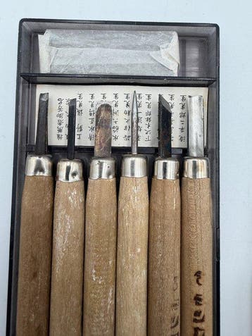 Werkgereedschap Vintage - Japanse houtsnijgereedschappen
