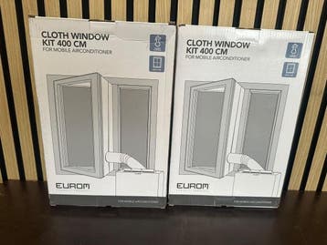 Veiling - 2x Eurom Cloth Window Kit 400 cm voor Mobiele Airc, Nieuw