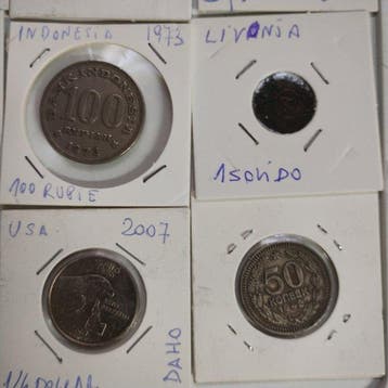 Indonesië, Monaco, Litouwen. Collection of coins incl.