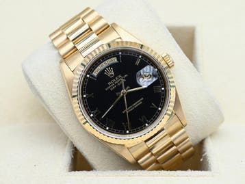 Rolex Day-Date Ref. 18238 Year 1989 (Box & Papers), Ophalen of Verzenden, Polshorloge