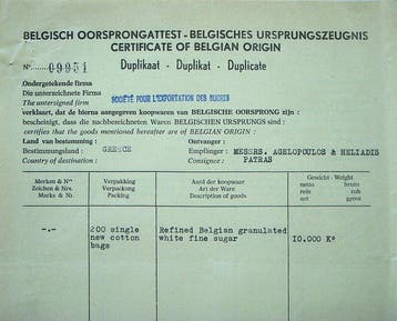 Themacollectie - België 1965 – Certificaat van Belgische, Antiek en Kunst