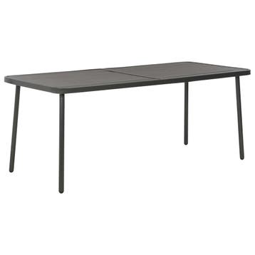 vidaXL Tuintafel 180x83x72 cm staal donkergrijs, Verzenden