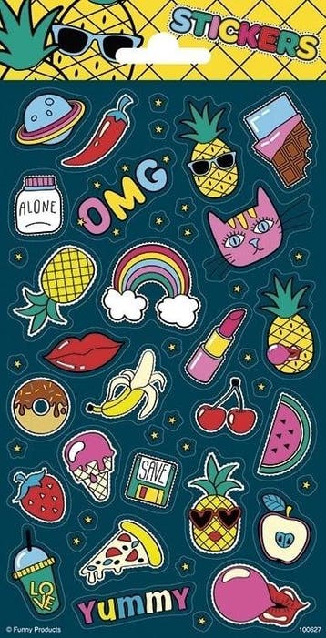 Ananas Stickers Glitter, Verzenden