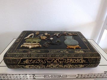 Boîte chinoise - Bois, Pierre - Début du XXe siècle