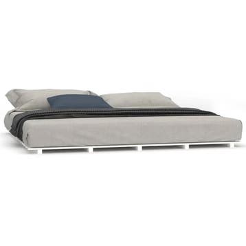 Bedframe massief wit 200x200 | Retour deal | Sla je slag, Huis en Inrichting, Slaapkamer | Bedden, Verzenden, Wit, Rustiek, Tweepersoons