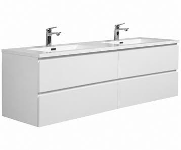 Badkamermeubel Set Angela 160 cm wit Badmeubel, Huis en Inrichting, Badkamer | Badkamermeubels, Verzenden, Nieuw