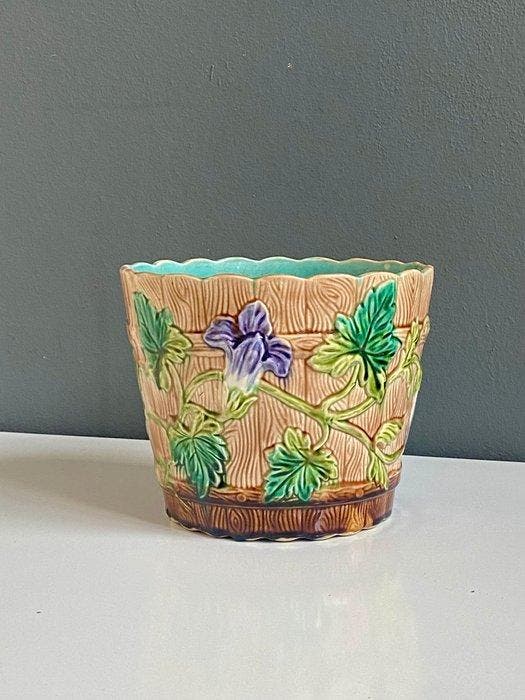Emile LHerminé Declercq - Pot de fleurs - Majolique, Antiquités & Art, Art | Objets design