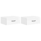 vidaXL Muurbevestigde Nachttafel 2 pcs Hoogglans Wit 49 x, Verzenden, Nieuw