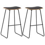 vidaXL Barstoelen 2 st kunstleer zwart, Verzenden, Nieuw