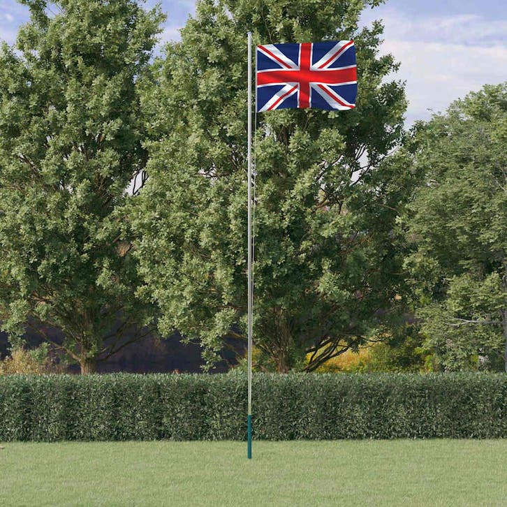vidaXL Vlag met vlaggenmast Verenigd Koninkrijk 6,08 m, Diversen, Vlaggen en Wimpels, Nieuw, Verzenden