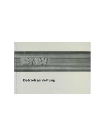1986 BMW 3 SERIE INSTRUCTIEBOEKJE DUITS, Ophalen of Verzenden