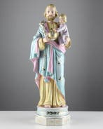 Beeldje - Saint Joseph and Child - 37cm - Biscuit porselein