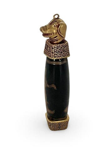 Tibetaanse amulet met prachtige DZI-parel KwanYin, Chinees