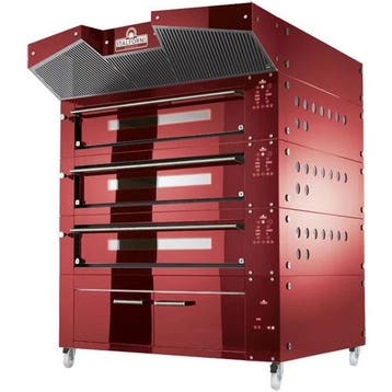 Modulaire Pizzaoven | BULL | Rood | Elektrisch | 9x Ø30cm /, Articles professionnels, Verzenden
