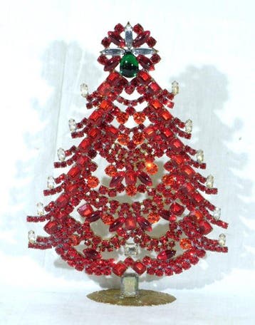 Beeldje - Messing, Verguld, Kristal, Swarovski