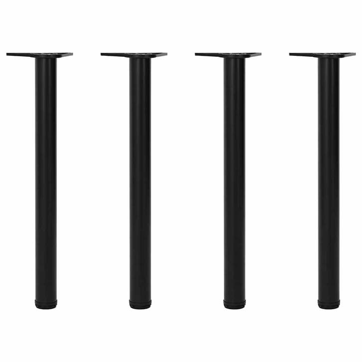vidaXL Tafelpoten in hoogte verstelbaar zwart 710 mm 4 st, Maison & Meubles, Pièces pour table, Envoi