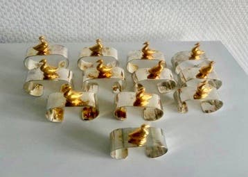 Ensemble de ronds de serviette (Napkin Rings) vintage et