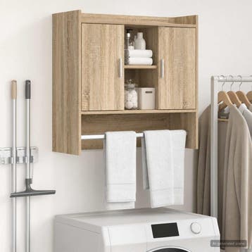 vidaXL Wandplank Muurmontage Sonoma Eiken 80 x 36 x 80 cm, Verzenden
