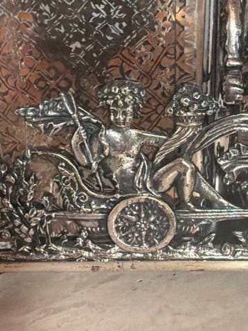 sculptuur, Set Tantalus porta liquori del 1899 - 40 cm -