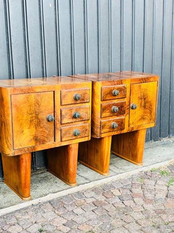 Nachtkastje - Hout - Art Deco nachtkastjes