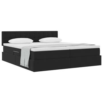 vidaXL Opbergbed 2 st Zwart 180 x 200 cm Velvet, Verzenden