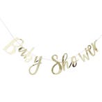 Gouden Letterslinger Baby Shower 1,5m, Hobby & Loisirs créatifs, Articles de fête, Verzenden