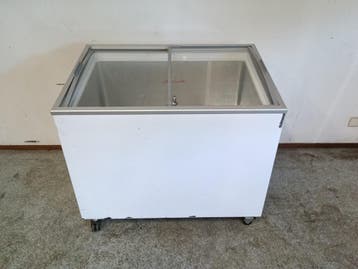 Diepvrieskist met Glazen Schuifruiten – B101,5 x D63 x H88,5, Nieuw
