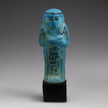Oude Egypte, derde tussenperiode Faience Ouchebti - 95 mm
