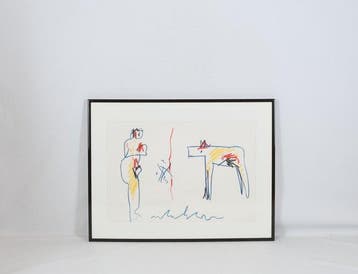 Anton Heyboer (1924-2005) - Man en Hond