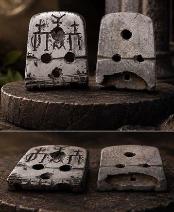 Byzantin Argent boucle de ceinture avec monogramme -