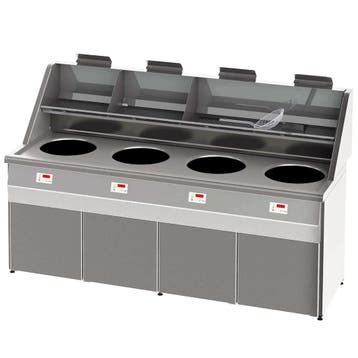 Friteuse | SANTANA | Aardgas | 18+18+18+18L | 72kW |, Verzenden, Nieuw in verpakking