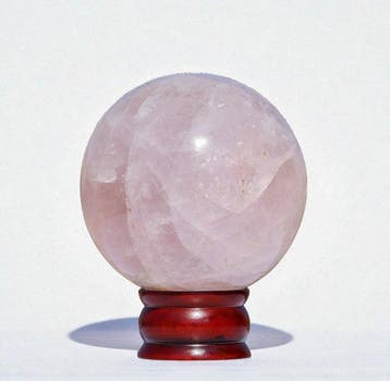 Prachtige 110 mm roze kwarts kristallen bol – Premium roze