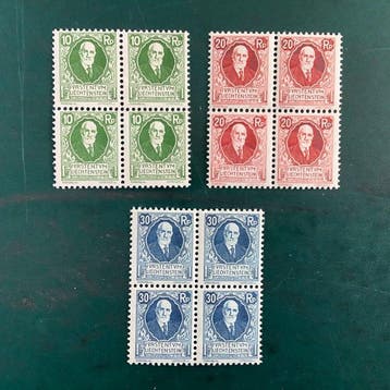 Liechtenstein 1925 - Vorst in blok van vier - MNH - Michel