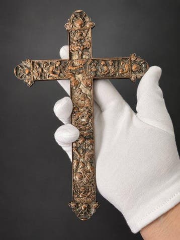 Kruis - Metaal - 1750-1800 - Het lijden van Christus, Antiek en Kunst