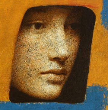 Michal Lukasiewicz - Composition With Orange and Blue, Antiek en Kunst