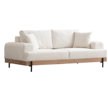 Evila Originals Eti 3-zitszetel, Wit, Gebruikt, Verzenden, 75 tot 100 cm, Stof