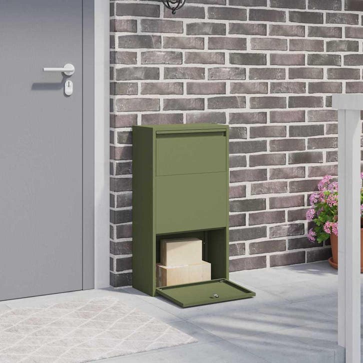 vidaXL Pakket Inwerpkoker met opslag Olijf Groen 44 x 22 x, Jardin & Terrasse, Boîtes aux lettres, Envoi